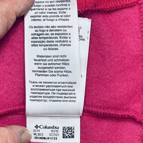 COLUMBIA Pink Fleece Vest Women's Small Full Zip w/Zip Pockets Autumn Outdoors - Picture 8 of 14